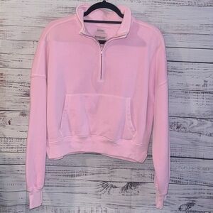 Abercrombie & Fitch Pink Half Zip Sweatshirt